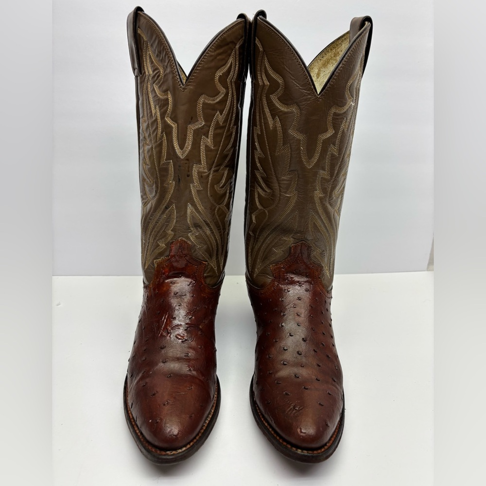 Diamond Men's Brown Two-Tone Western Cowboy Boots, SZ 9 D